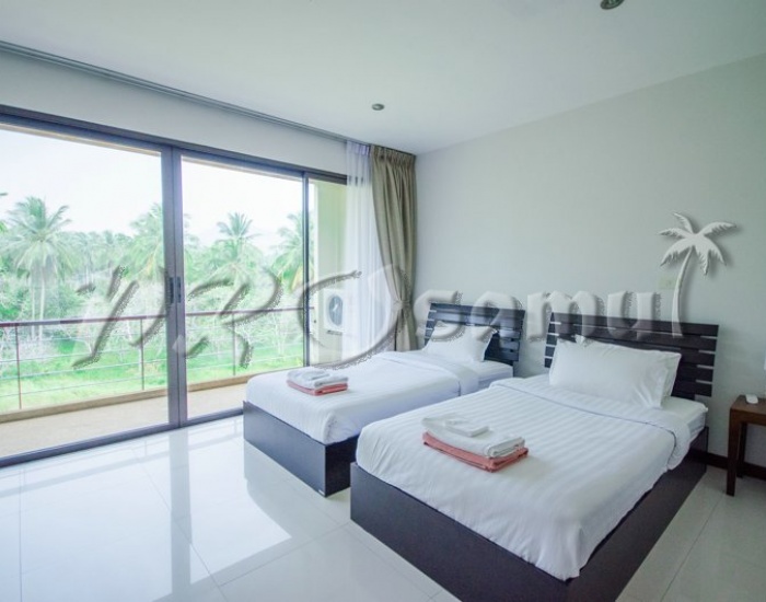 Спальня с раздельными кроватями дома на пляже Чонг Мон - HR0617