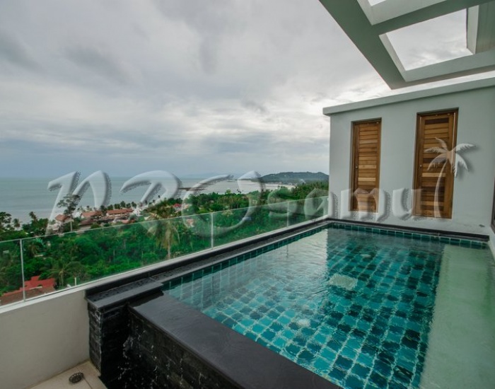 Балкон с приватным бассейном апартаментов на пляже Ламай - HR0257